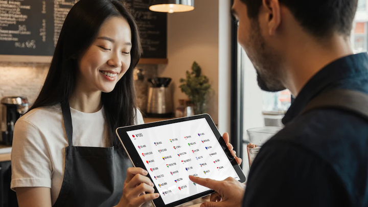 どこでもお好きな場所でマルチの通貨に対応